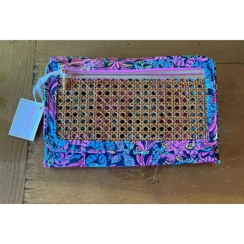 LILLY PULITZER Clutch CALYPSO COAST Padded Laptop Sleeve Bag Purse 14